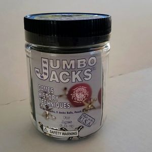 🥳3/20🥳  Jumbo Jacks with Green Canvas Pouch - includes Red & Yellow Balls